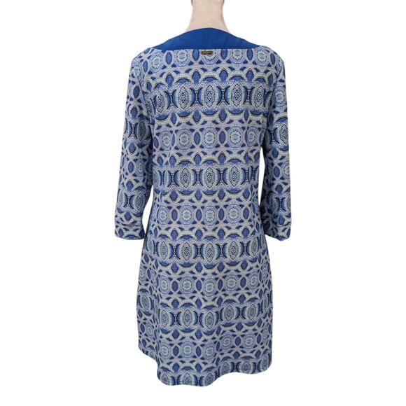 Cabana Life Blue Roadmap Embroidered Shift Coverup Medium - Picture 6 of 8